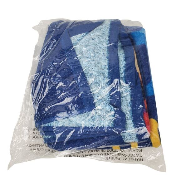 Noah x the B-52s Wig Beach Towel Navy Colorful Summer Pool Music Band Collab New - Picture 4 of 4